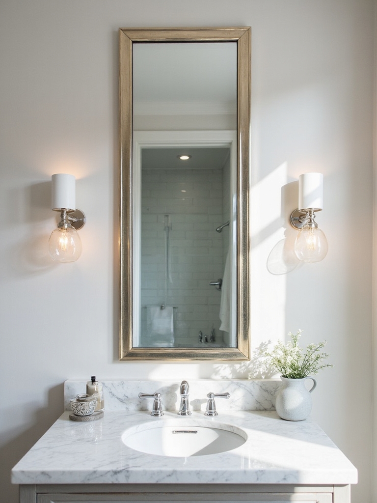 adhesive mirror trim ideas