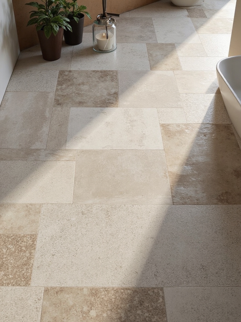 affordable stylish bathroom flooring
