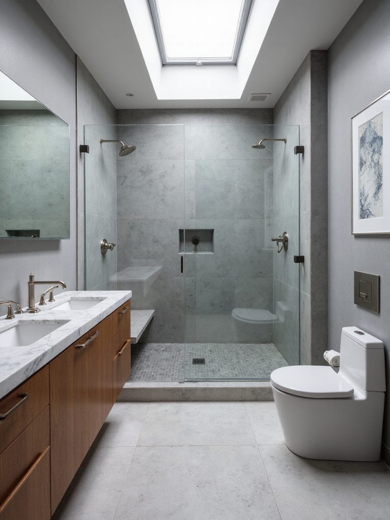airy grey bathroom designs