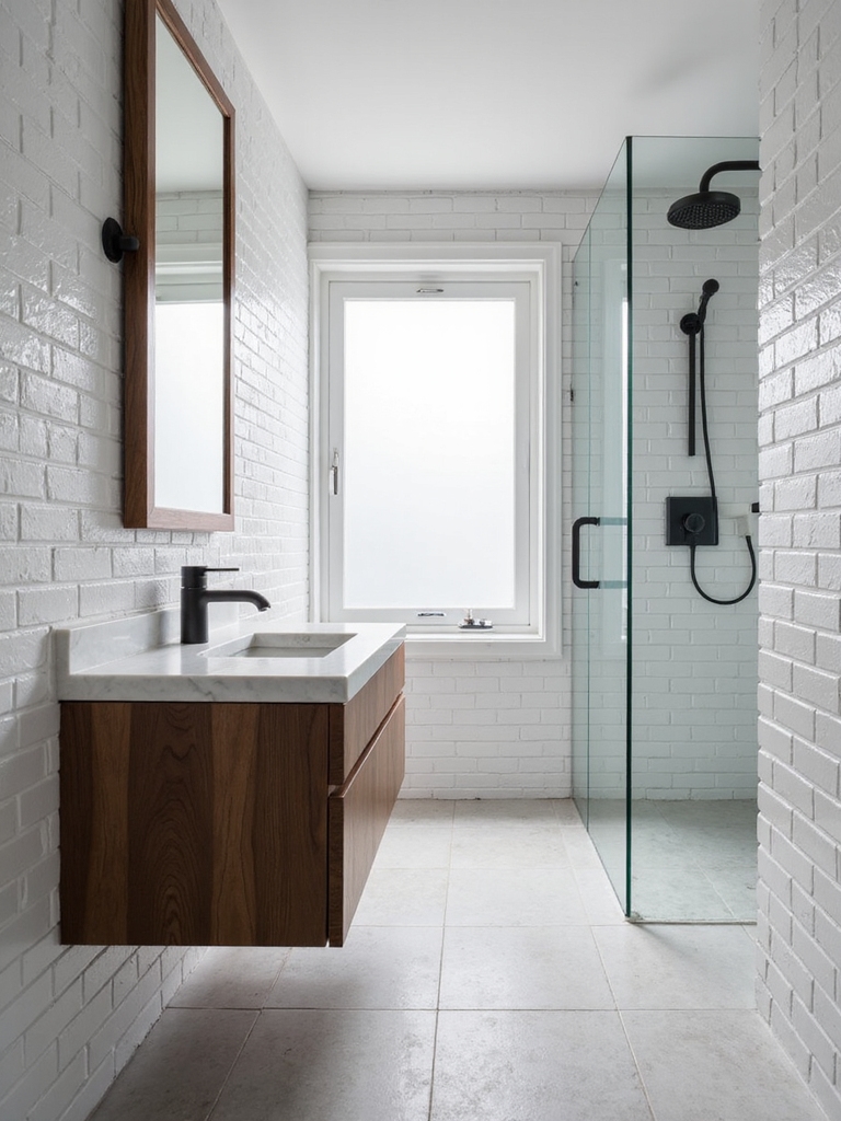 airy open bathroom design