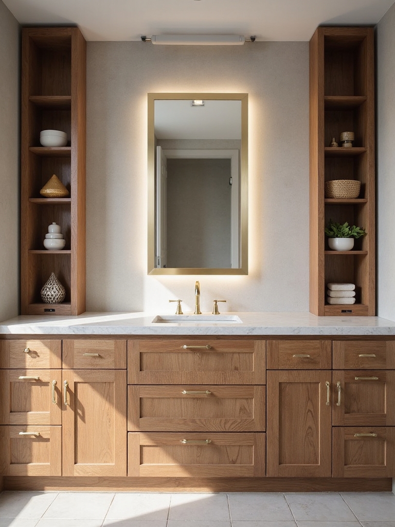 assess bathroom storage needs