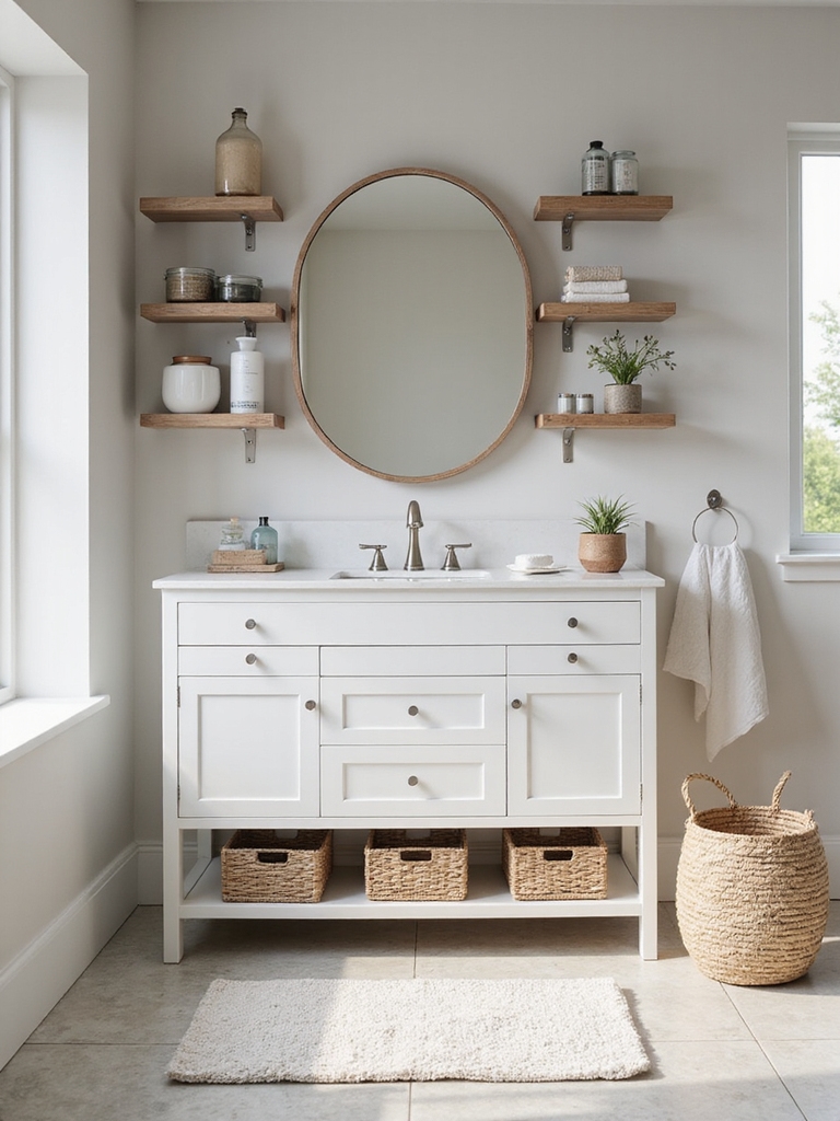 assessing bathroom storage needs