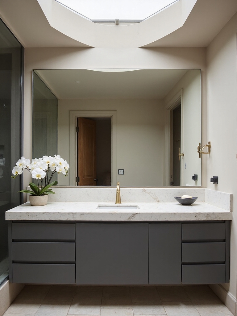 balanced functional bathroom mirror