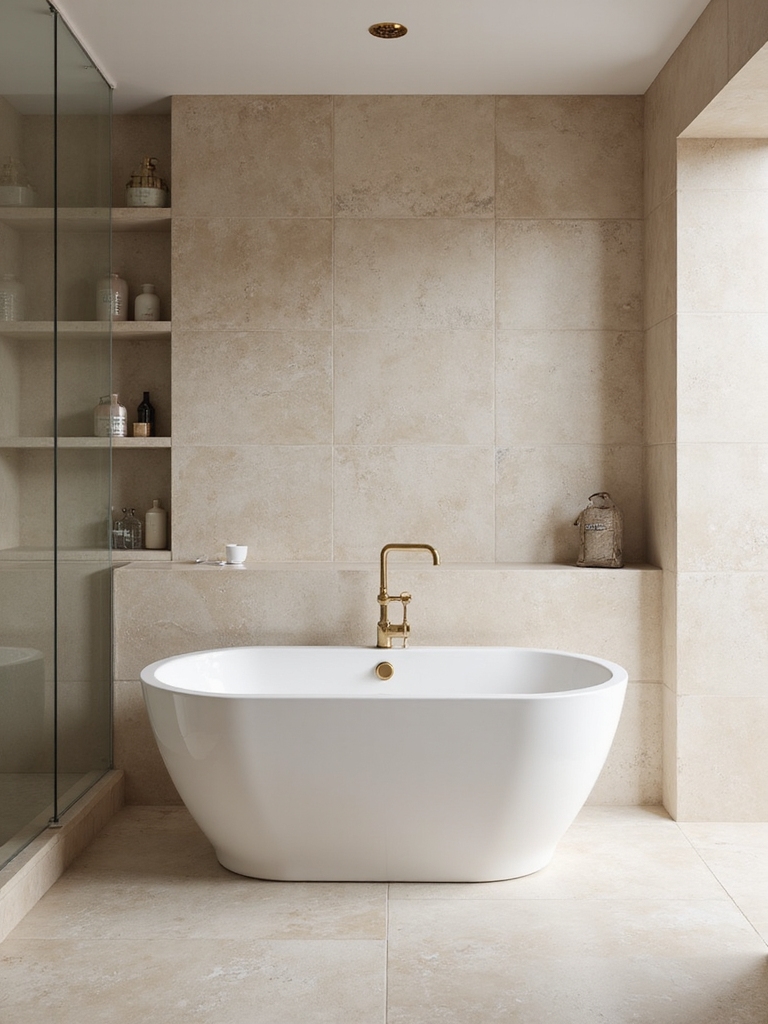 beige tile bathroom inspiration