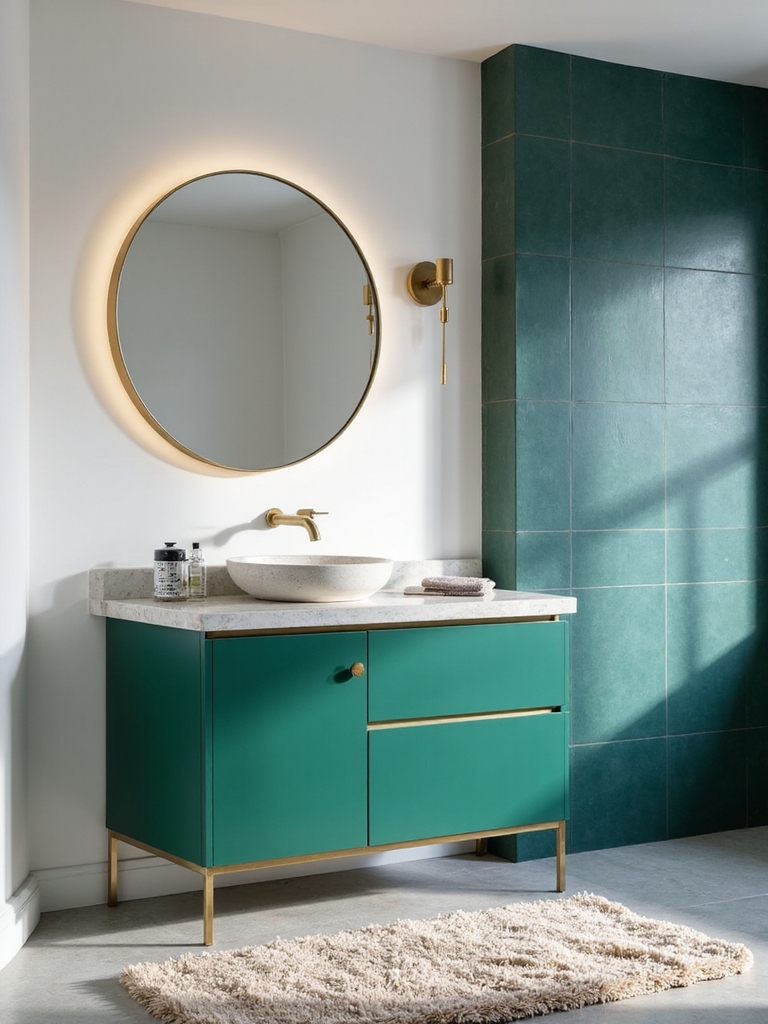 bold colors for small bathrooms
