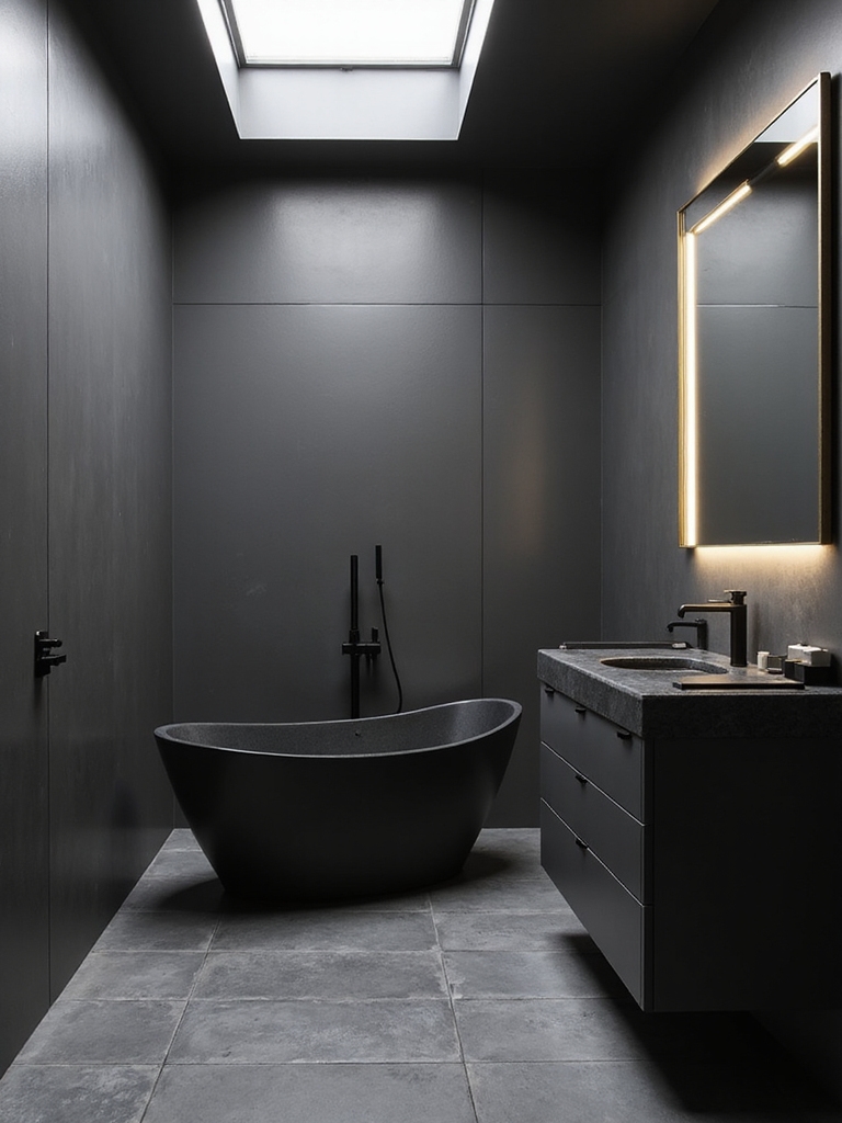 bold dark grey bathrooms