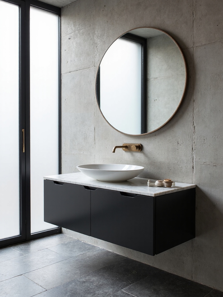 bold minimalism in bathrooms