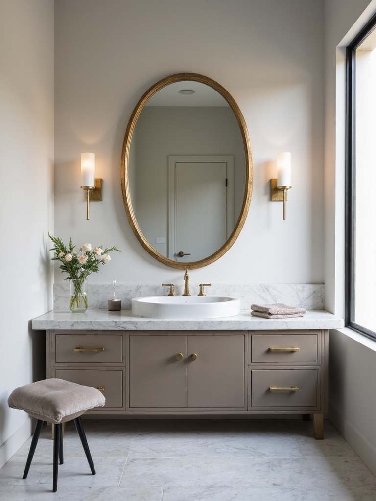 bold mirrors elevate powder rooms