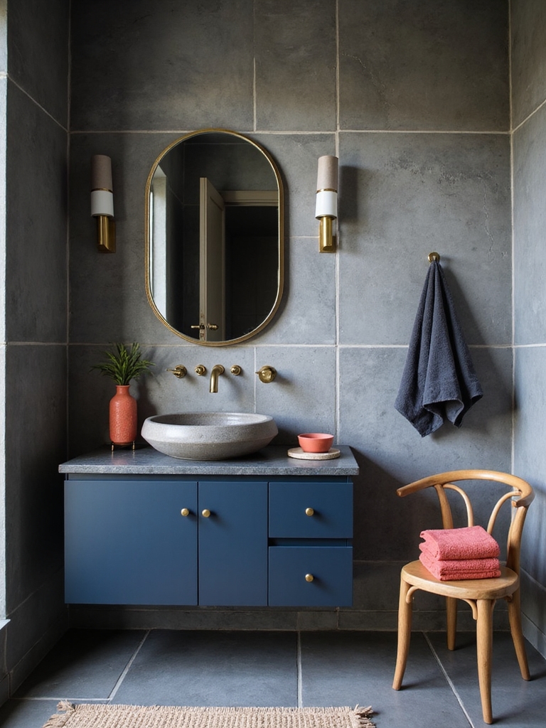 bold navy and charcoal elegance