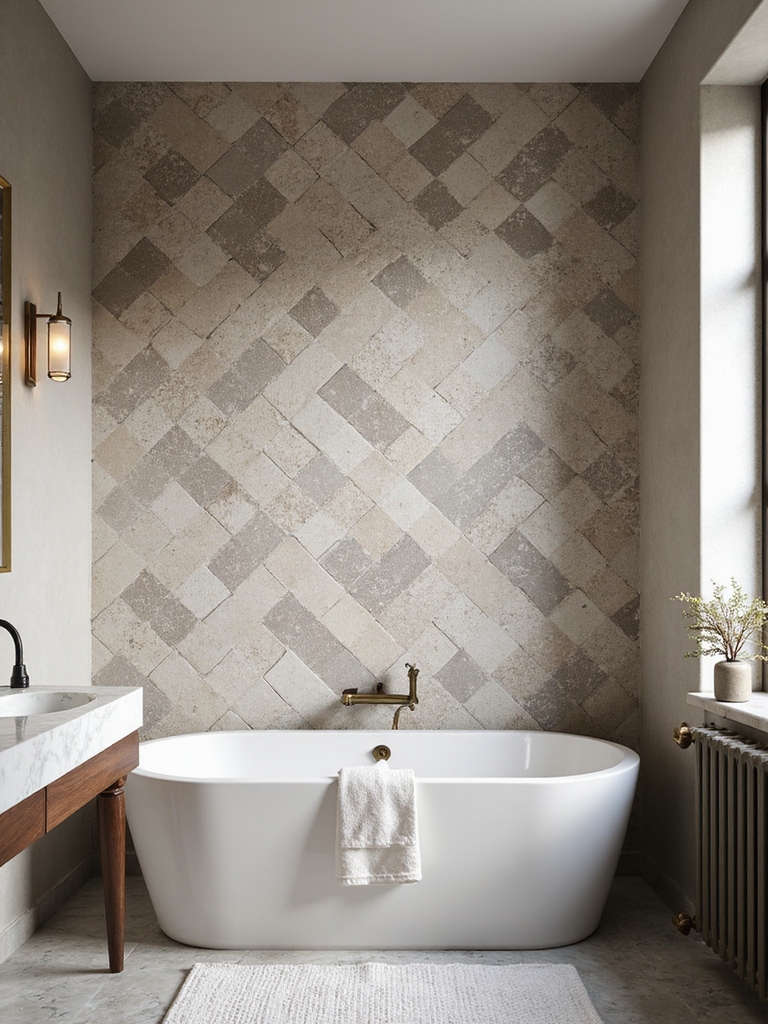 bold patterned bathroom tiles