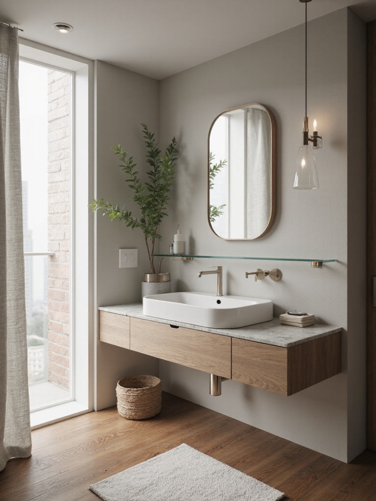 breezy floating bathroom elements