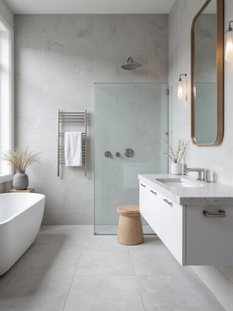 breezy spa like bathroom design