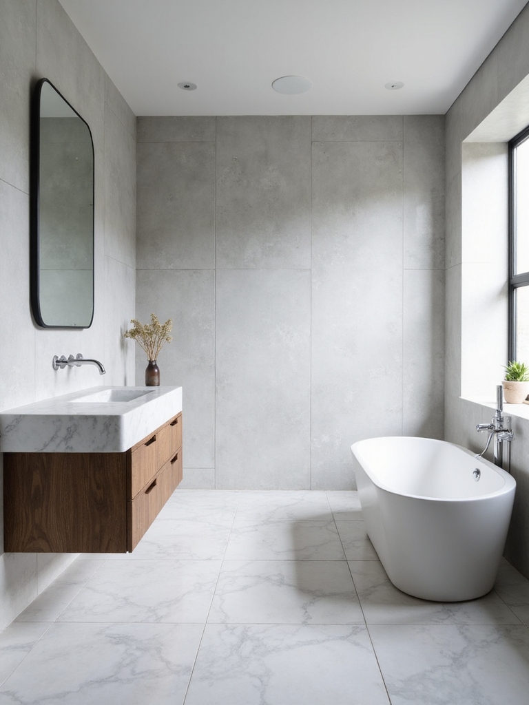 bright airy bathroom design