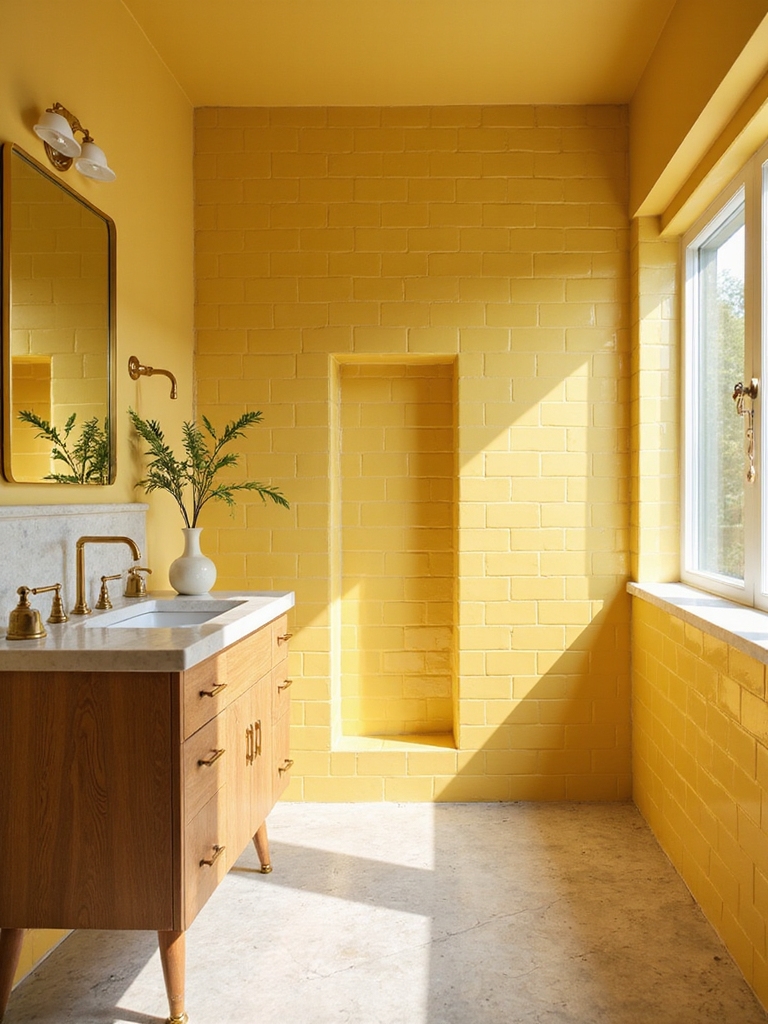 bright airy yellow decor