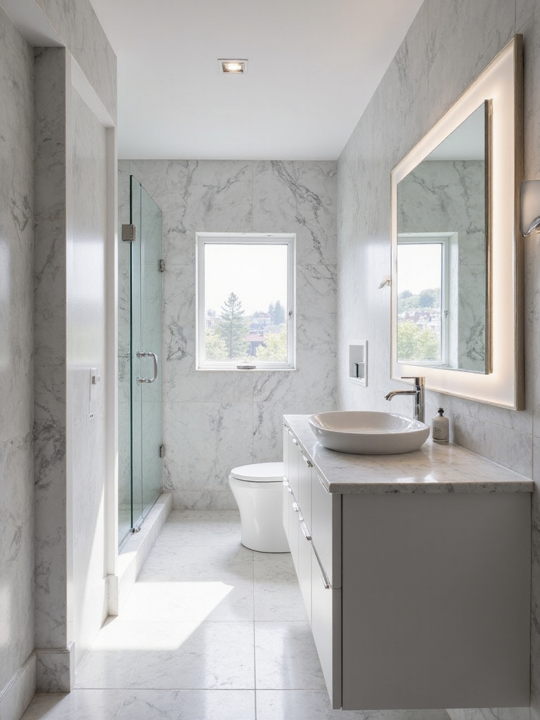 bright walls enhance space