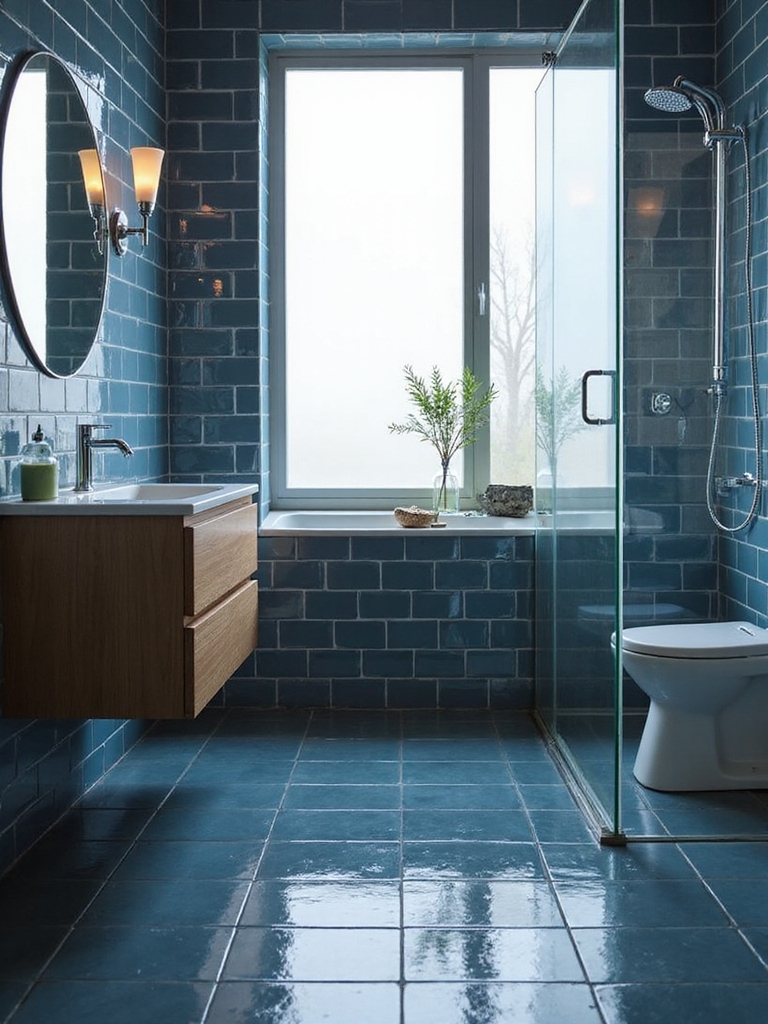 brighten compact bathrooms creatively