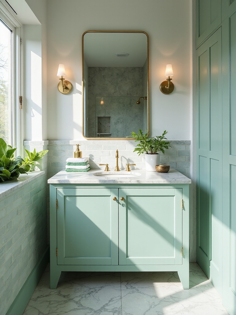 brighten small baths mint