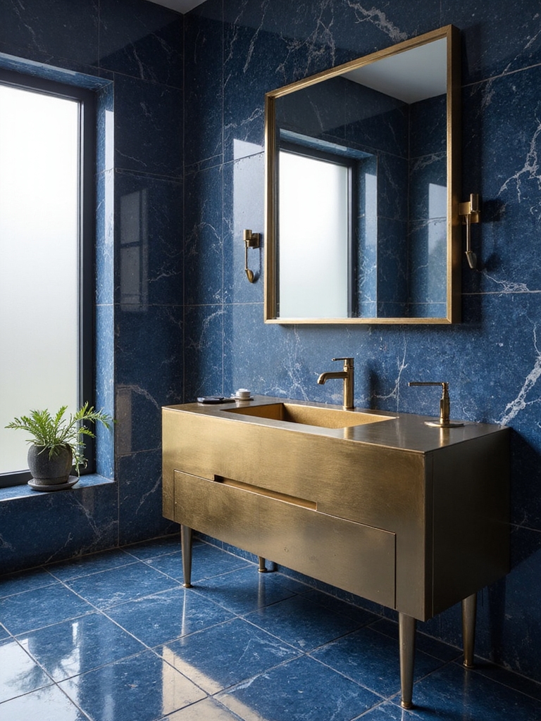 brushed gold vanity elegance