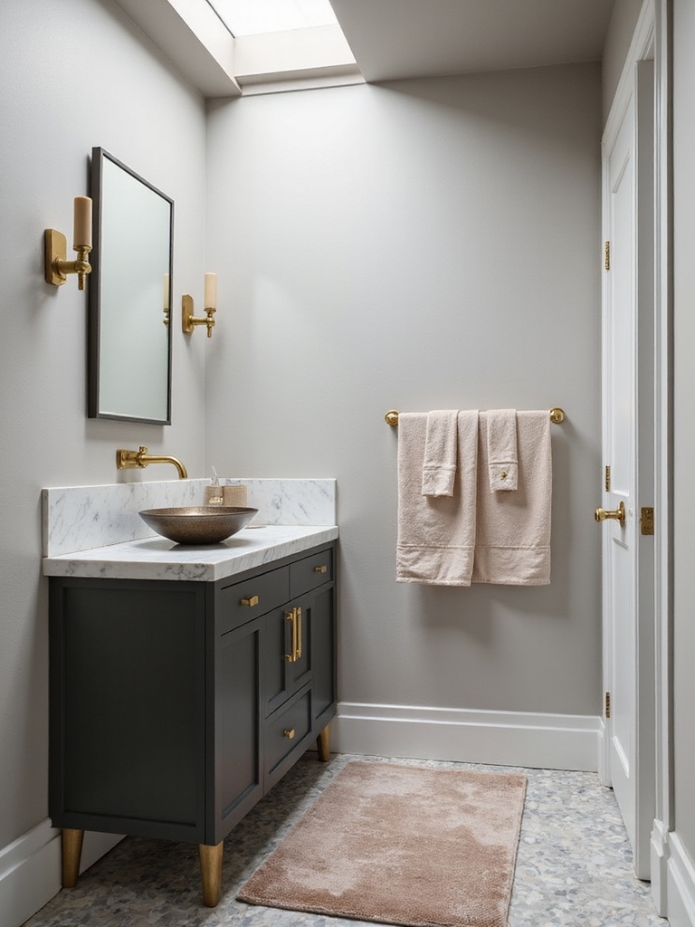 budget friendly half bathroom elegance