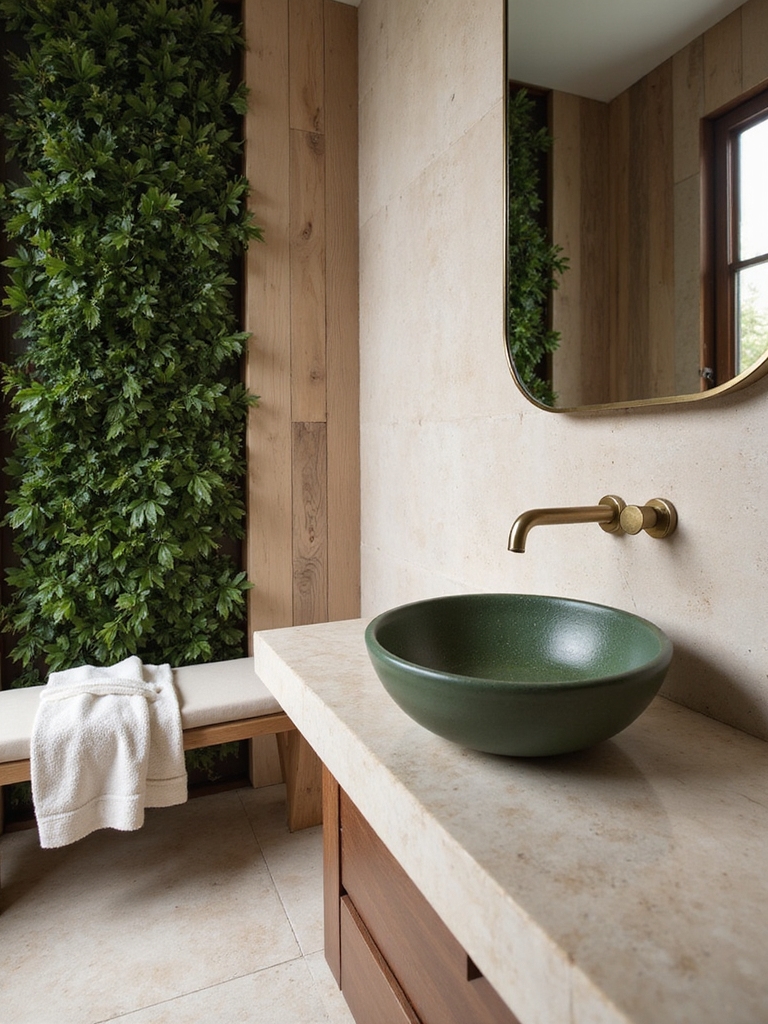 calm greenery and textures