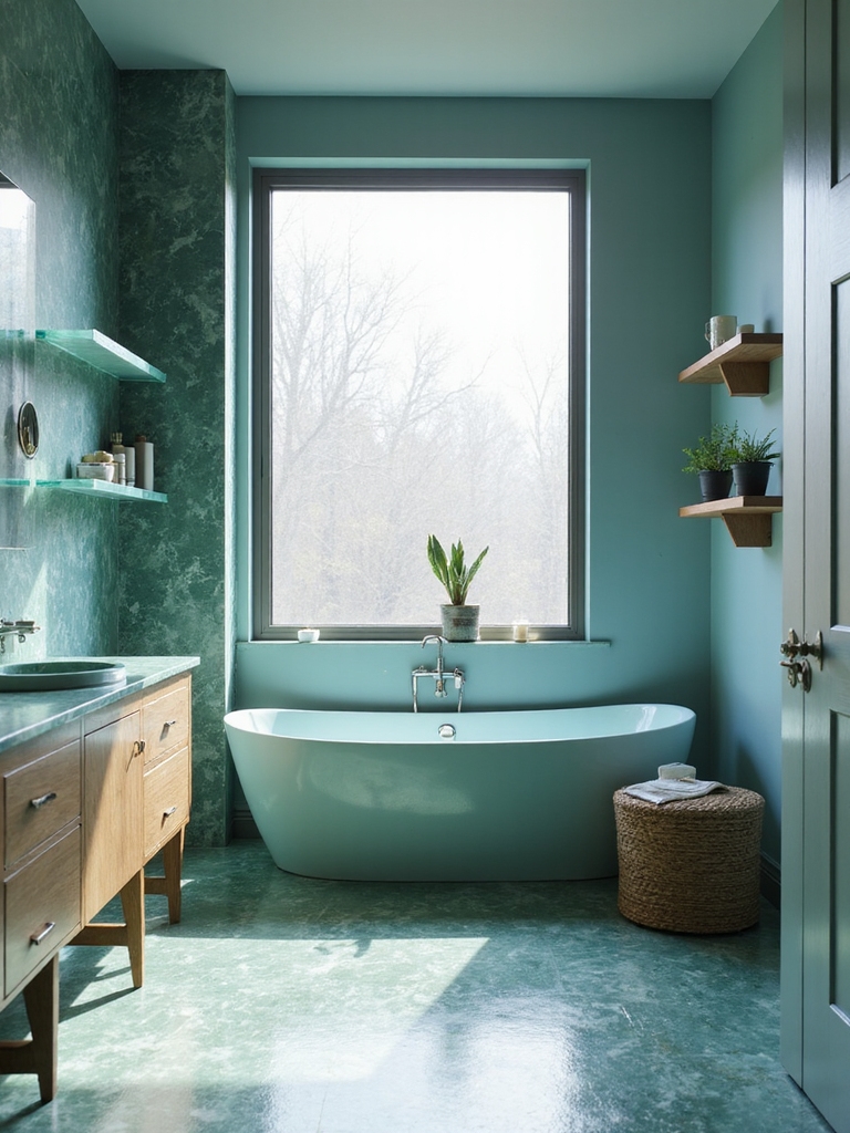 calm layered bathroom lighting