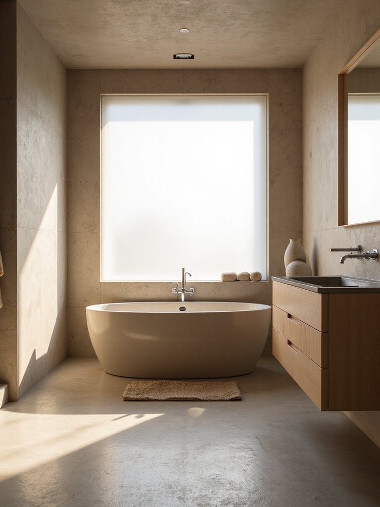 calm modern neutral bathroom design