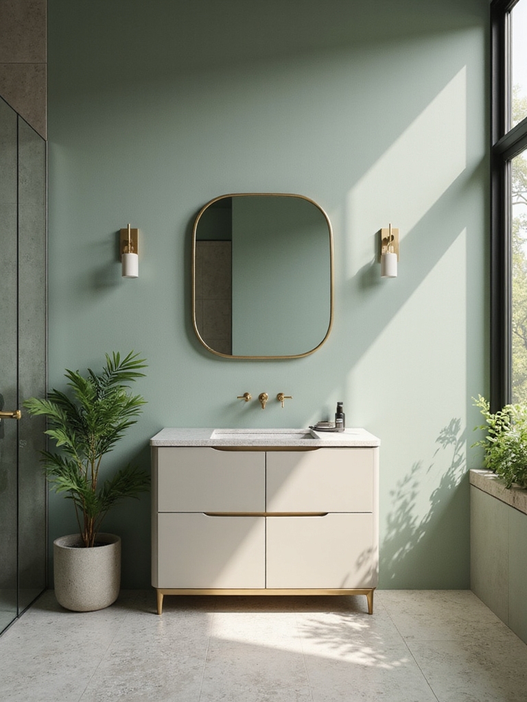 calm sage green tiles