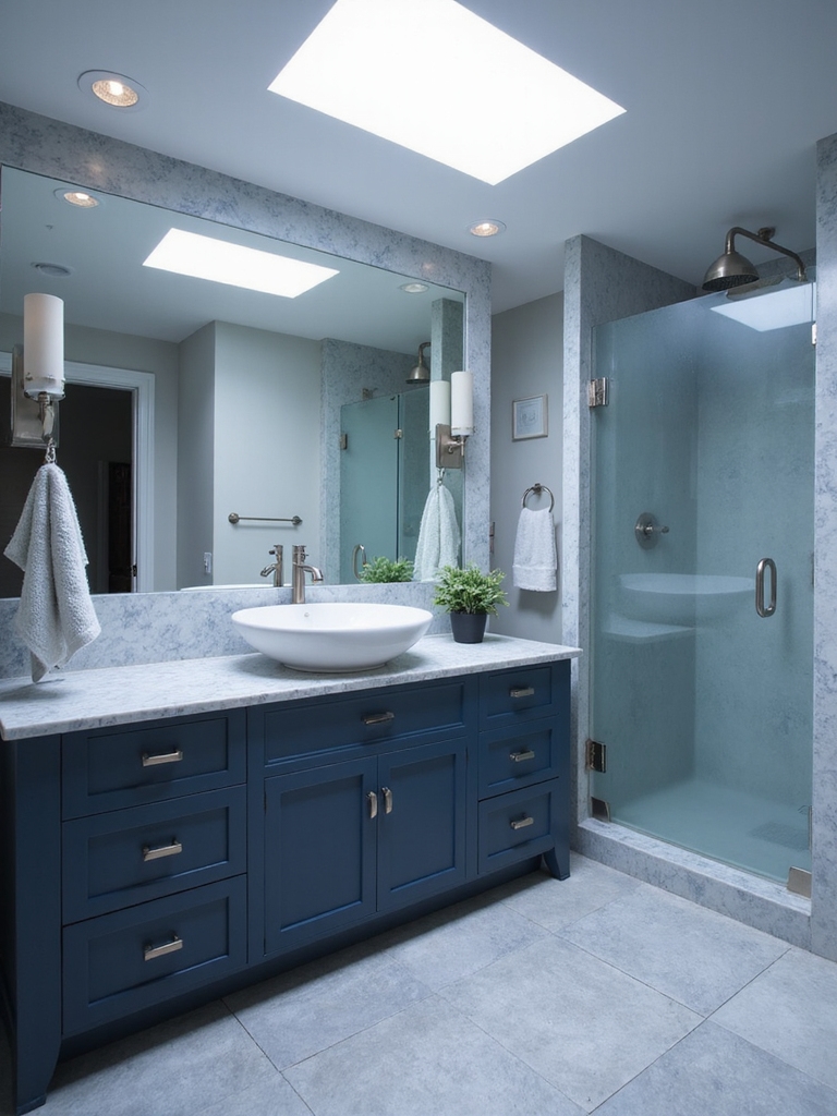 calm sophisticated bathroom design