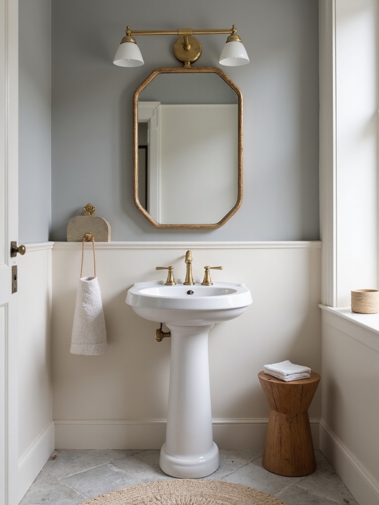 calm two color bathroom palette