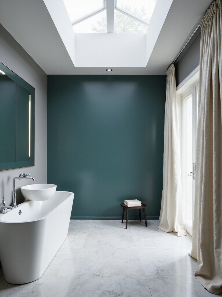 calming grey vibrant teal
