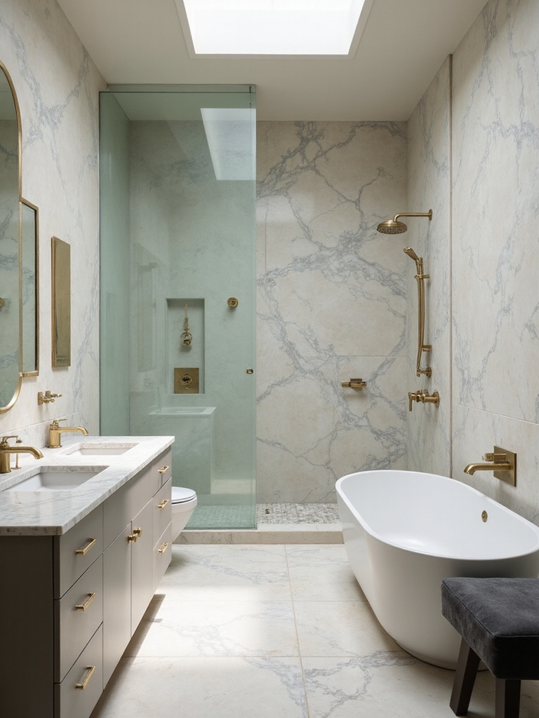 calming luxe bathroom palettes