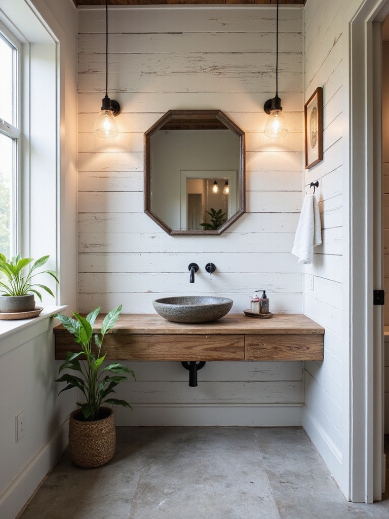 charming farmhouse half bathrooms