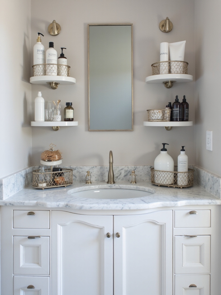 chic accessible bathroom organization