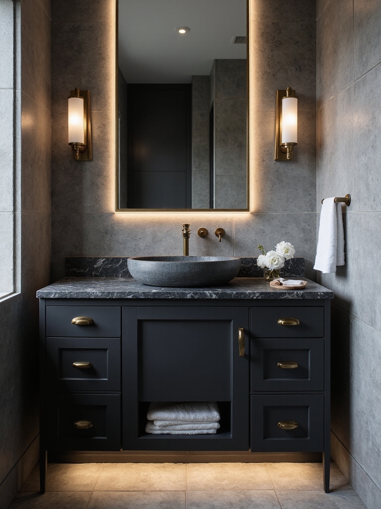 chic black vanity designs