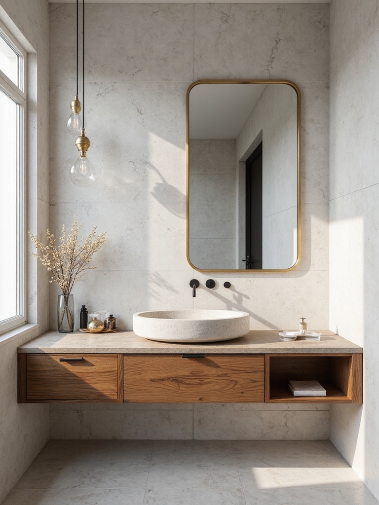 chic compact guest bathroom