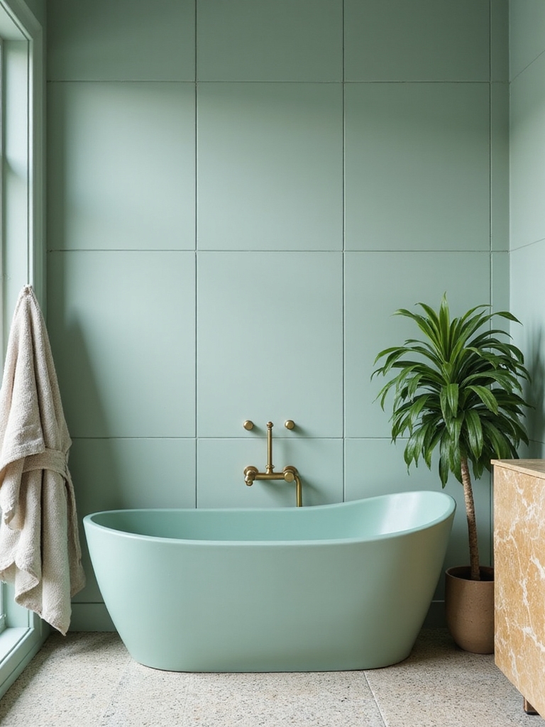 chic mint green bathrooms