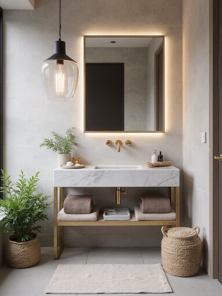 chic small ensuite bathroom decor