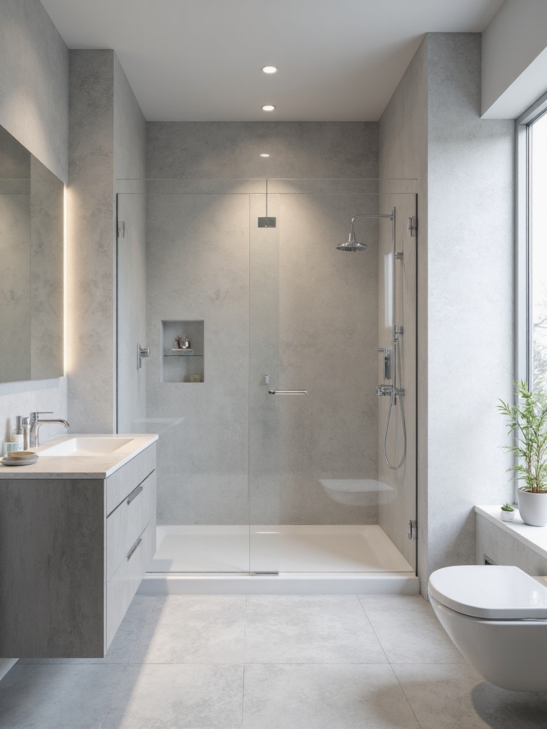 clear glass enhances spaciousness