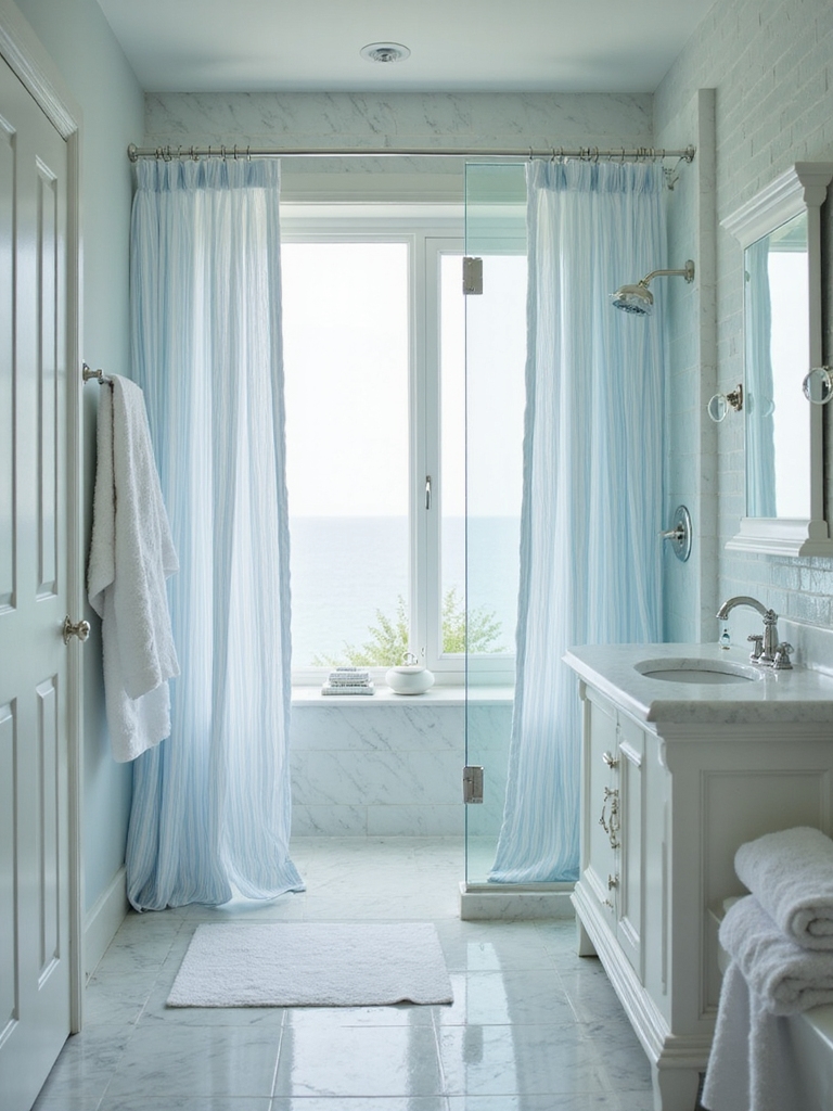 coastal inspired white and blue