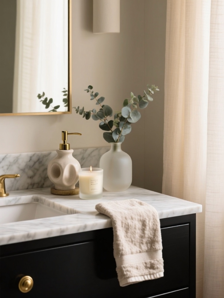 cohesive decor for bathrooms