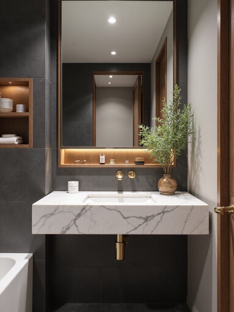compact elegance in bathrooms