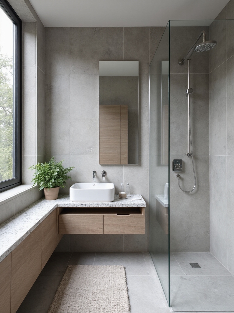 compact grey bathroom solutions