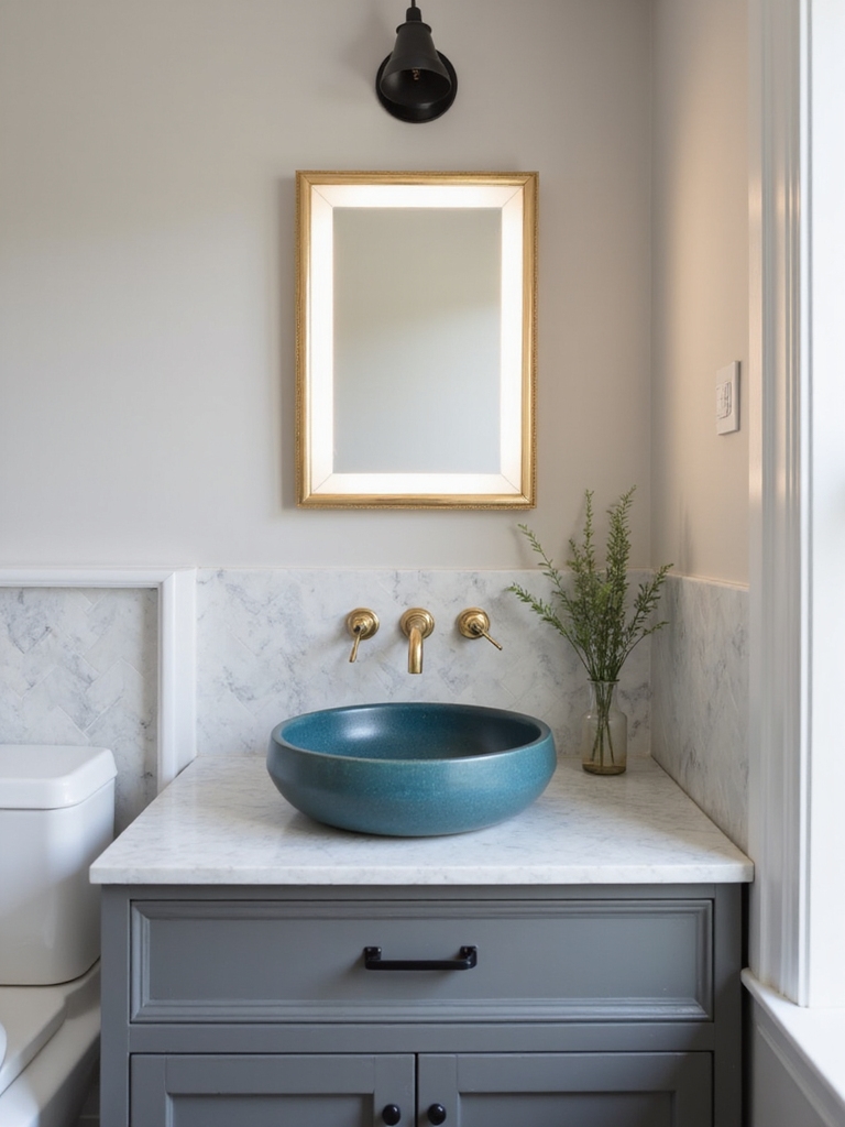compact half bathroom inspiration