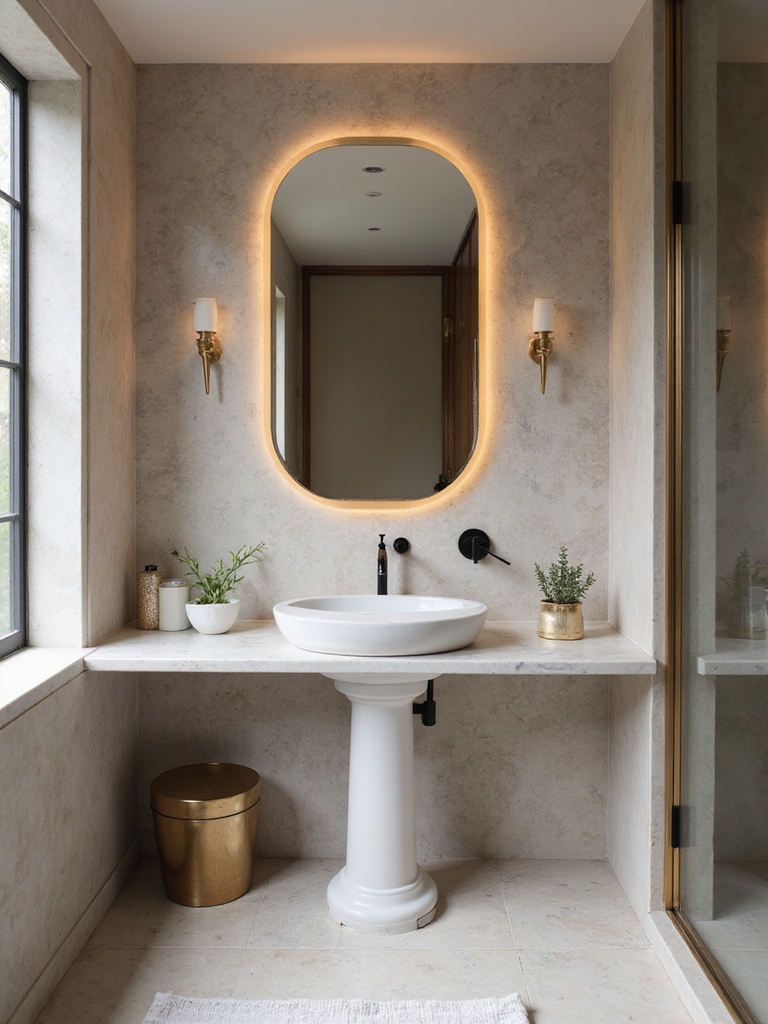 compact half bathroom solutions