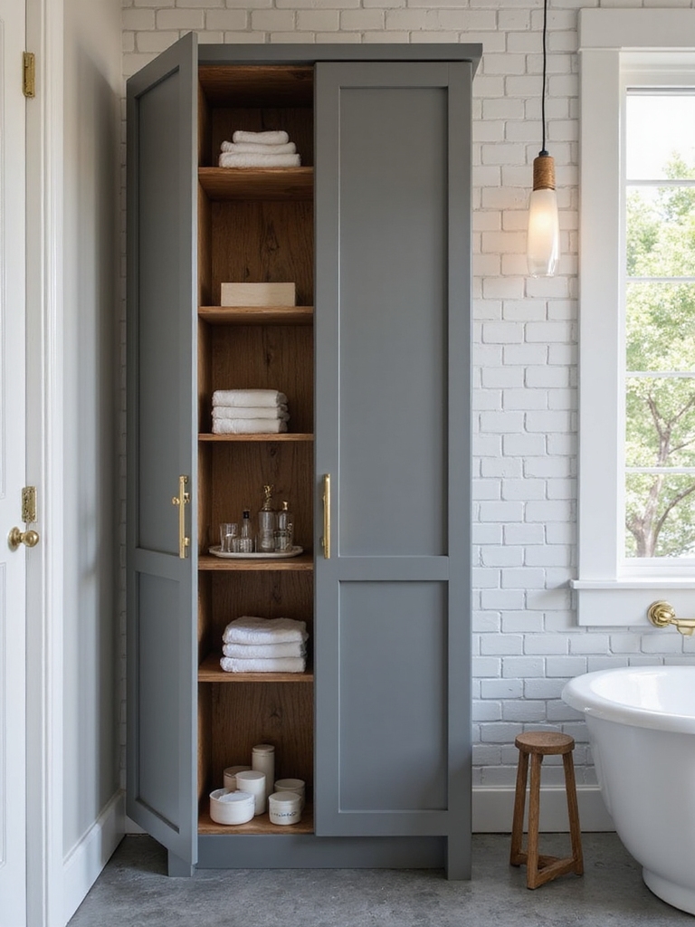compact stylish bathroom storage