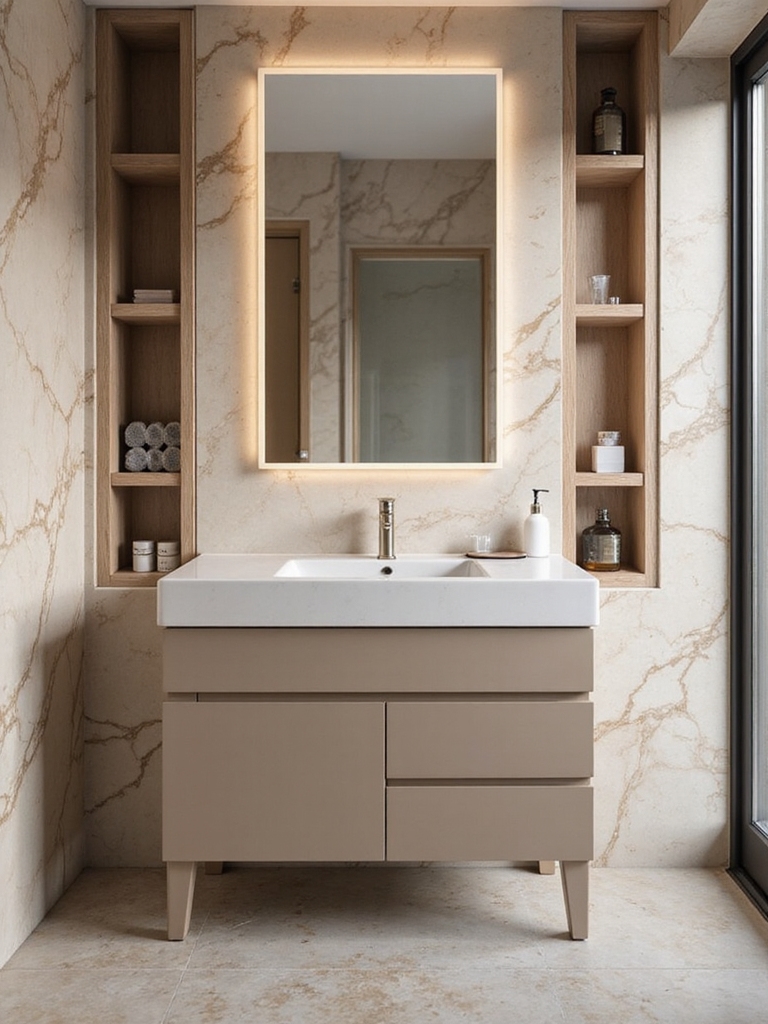 compact vanities for efficiency