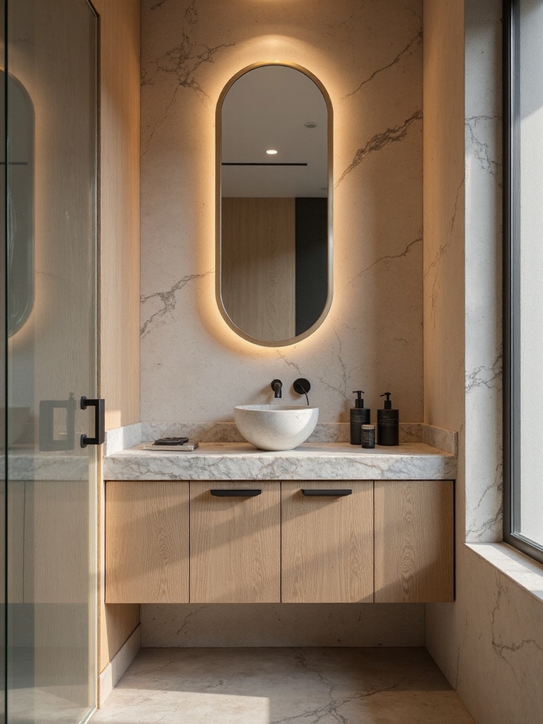 compact vanity for efficiency