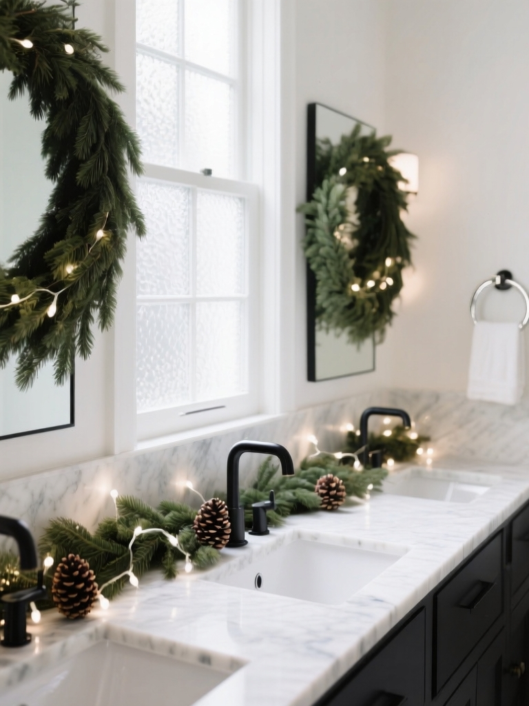 cozy holiday bathroom transformation