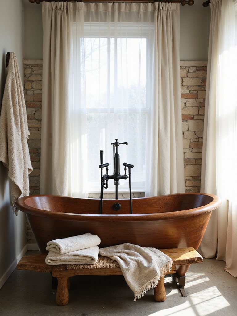 cozy practical bathroom textiles
