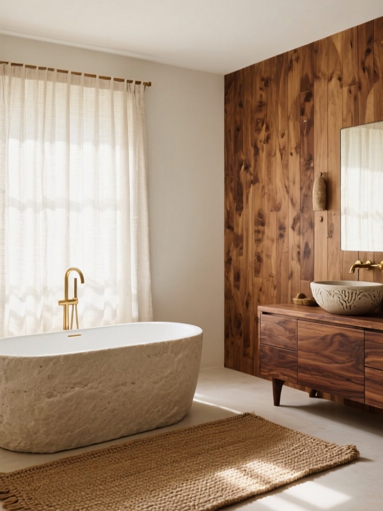 cozy warm bathroom textures